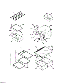 Shelves parts for Kenmore Refrigerator 253.74879401 (25374879401, 253 74879401) from AppliancePartsPros.com