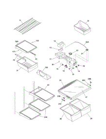 Shelves parts for Kenmore Refrigerator 253.74882404 (25374882404, 253 74882404) from AppliancePartsPros.com