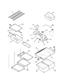 Shelves parts for Kenmore Refrigerator 253.74889403 (25374889403, 253 74889403) from AppliancePartsPros.com