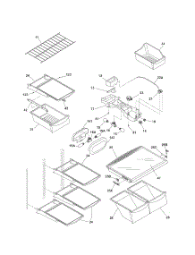 Shelves parts for Kenmore Refrigerator 253.76170503 (25376170503, 253 76170503) from AppliancePartsPros.com