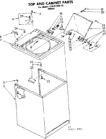 Top And Cabinet Parts parts for Kenmore Washer 110.81350110 (11081350110, 110 81350110) from AppliancePartsPros.com