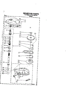 Gearcase Parts parts for Kenmore Washer 110.81350120 (11081350120, 110 81350120) from AppliancePartsPros.com