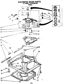 Machine Base Parts parts for Kenmore Washer 110.81350130 (11081350130, 110 81350130) from AppliancePartsPros.com