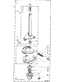 Brake And Drive Tube Parts parts for Kenmore Washer 110.81350130 (11081350130, 110 81350130) from AppliancePartsPros.com