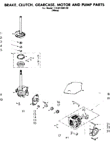 Brake Clutch Gearcase Motor & Pump Parts parts for Kenmore Washer 110.81350130 (11081350130, 110 81350130) from AppliancePartsPros.com