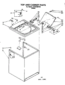 Top And Cabinet Parts parts for Kenmore Washer 110.81350130 (11081350130, 110 81350130) from AppliancePartsPros.com