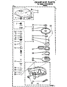 Gearcase Parts parts for Kenmore Washer 110.81350130 (11081350130, 110 81350130) from AppliancePartsPros.com