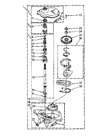 Gearcase Parts parts for Kenmore Washer 110.81350140 (11081350140, 110 81350140) from AppliancePartsPros.com