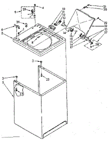 Top And Cabinet Parts parts for Kenmore Washer 110.81350140 (11081350140, 110 81350140) from AppliancePartsPros.com