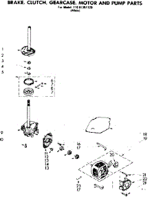 Brake Clutch Gearcase Motor & Pump Parts parts for Kenmore Washer 110.81351120 (11081351120, 110 81351120) from AppliancePartsPros.com