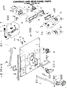 Controls And Rear Panel Parts parts for Kenmore Washer 110.81351120 (11081351120, 110 81351120) from AppliancePartsPros.com