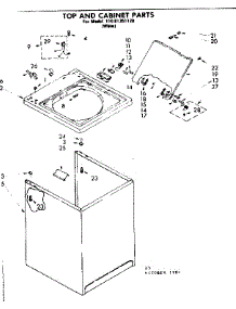 Top And Cabinet Parts parts for Kenmore Washer 110.81351120 (11081351120, 110 81351120) from AppliancePartsPros.com