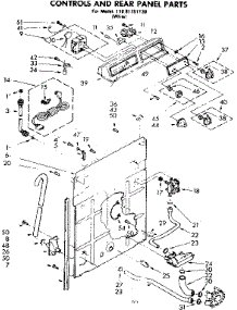 Controls And Rear Panel Parts parts for Kenmore Washer 110.81351130 (11081351130, 110 81351130) from AppliancePartsPros.com
