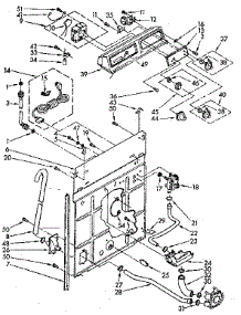 Controls And Rear Panel Parts parts for Kenmore Washer 110.81351140 (11081351140, 110 81351140) from AppliancePartsPros.com