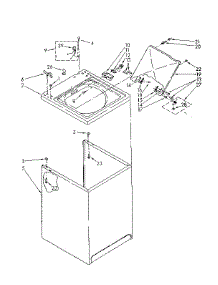 Top And Cabinet Parts parts for Kenmore Washer 110.81351150 (11081351150, 110 81351150) from AppliancePartsPros.com