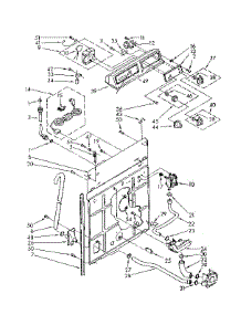 Controls And Rear Panel Parts parts for Kenmore Washer 110.81351150 (11081351150, 110 81351150) from AppliancePartsPros.com