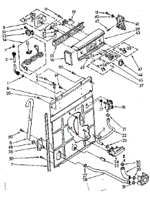 Controls And Rear Panel Parts parts for Kenmore Washer 110.81360100 (11081360100, 110 81360100) from AppliancePartsPros.com