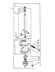 Brake And Drive Tube Parts parts for Kenmore Washer 110.81360120 (11081360120, 110 81360120) from AppliancePartsPros.com