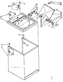 Top And Cabinet Parts parts for Kenmore Washer 110.81360130 (11081360130, 110 81360130) from AppliancePartsPros.com