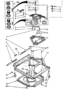 Machine Base Parts parts for Kenmore Washer 110.81360130 (11081360130, 110 81360130) from AppliancePartsPros.com