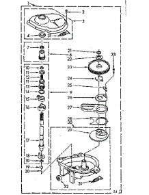 Gearcase Parts parts for Kenmore Washer 110.81360200 (11081360200, 110 81360200) from AppliancePartsPros.com