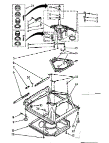 Machine Base Parts parts for Kenmore Washer 110.81360220 (11081360220, 110 81360220) from AppliancePartsPros.com