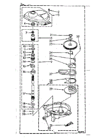 Gearcase Parts parts for Kenmore Washer 110.81360420 (11081360420, 110 81360420) from AppliancePartsPros.com