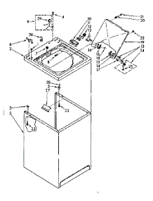 Top And Cabinet Parts parts for Kenmore Washer 110.81360610 (11081360610, 110 81360610) from AppliancePartsPros.com
