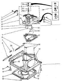 Machine Base Parts parts for Kenmore Washer 110.81360800 (11081360800, 110 81360800) from AppliancePartsPros.com