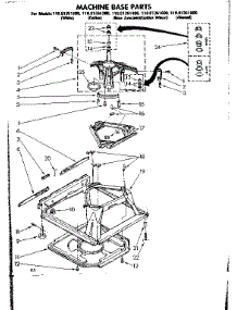 Machine Base Parts parts for Kenmore Washer 110.81361100 (11081361100, 110 81361100) from AppliancePartsPros.com