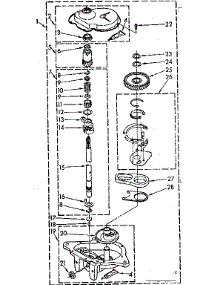 Gearcase Parts parts for Kenmore Washer 110.81361240 (11081361240, 110 81361240) from AppliancePartsPros.com