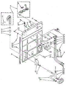 Rear Panel parts for Kenmore Washer 110.82477630 (11082477630, 110 82477630) from AppliancePartsPros.com