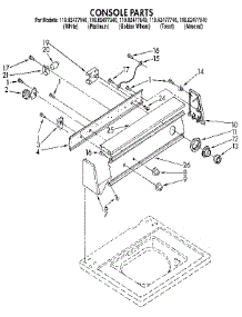 Console parts for Kenmore Washer 110.82477640 (11082477640, 110 82477640) from AppliancePartsPros.com