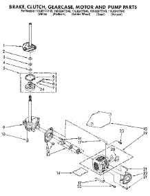 Brake, Clutch, Gearcase, Motor And Pump parts for Kenmore Washer 110.82477740 (11082477740, 110 82477740) from AppliancePartsPros.com