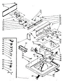 Top And Console Parts parts for Kenmore Washer 110.82592600 (11082592600, 110 82592600) from AppliancePartsPros.com