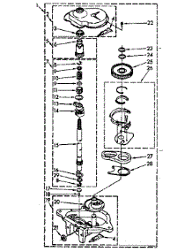 Gearcase Parts parts for Kenmore Washer 110.82670110 (11082670110, 110 82670110) from AppliancePartsPros.com