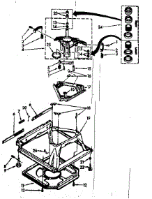 Machine Base Parts parts for Kenmore Washer 110.82670300 (11082670300, 110 82670300) from AppliancePartsPros.com