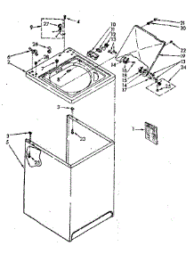 Top And Cabinet parts for Kenmore Washer 110.82670310 (11082670310, 110 82670310) from AppliancePartsPros.com