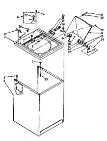 Top And Cabinet Parts parts for Kenmore Washer 110.82670700 (11082670700, 110 82670700) from AppliancePartsPros.com