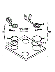 Main Top Section parts for Kenmore Range 119.9246600 (1199246600, 119 9246600) from AppliancePartsPros.com