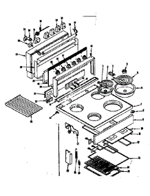 Main Top Section parts for Kenmore Range 119.9266740 (1199266740, 119 9266740) from AppliancePartsPros.com