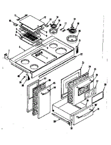 Top Section parts for Kenmore Range 119.9686700 (1199686700, 119 9686700) from AppliancePartsPros.com