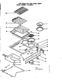 Top And Oven Units parts for Kenmore Range 119.9728310 (1199728310, 119 9728310) from AppliancePartsPros.com