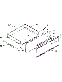 Storage Drawer parts for Kenmore Range 119.9728310 (1199728310, 119 9728310) from AppliancePartsPros.com
