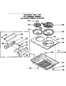 Optional Coil Top parts for Kenmore Range 119.9728310 (1199728310, 119 9728310) from AppliancePartsPros.com