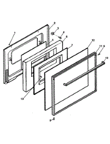 Oven Door parts for Kenmore Range 119.9738991 (1199738991, 119 9738991) from AppliancePartsPros.com
