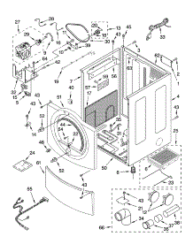 Cabinet Parts parts for Kenmore Dryer 110.95866402 (11095866402, 110 95866402) from AppliancePartsPros.com