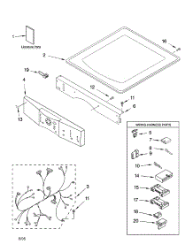 Top And Console Parts parts for Kenmore Dryer 110.95871401 (11095871401, 110 95871401) from AppliancePartsPros.com