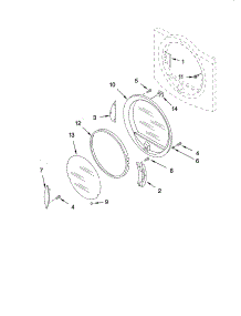 Door Parts, Optional Parts (Not Included) parts for Kenmore Dryer 110.95872402 (11095872402, 110 95872402) from AppliancePartsPros.com