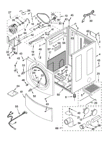 Cabinet Parts parts for Kenmore Dryer 110.95874400 (11095874400, 110 95874400) from AppliancePartsPros.com